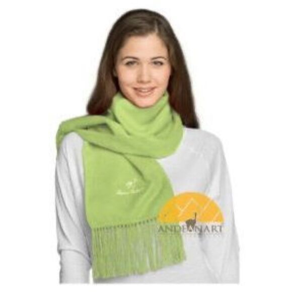 ALPACA CAMARGO Scarf / Wrap W 9”X L 64” Lime - Picture 1 of 7
